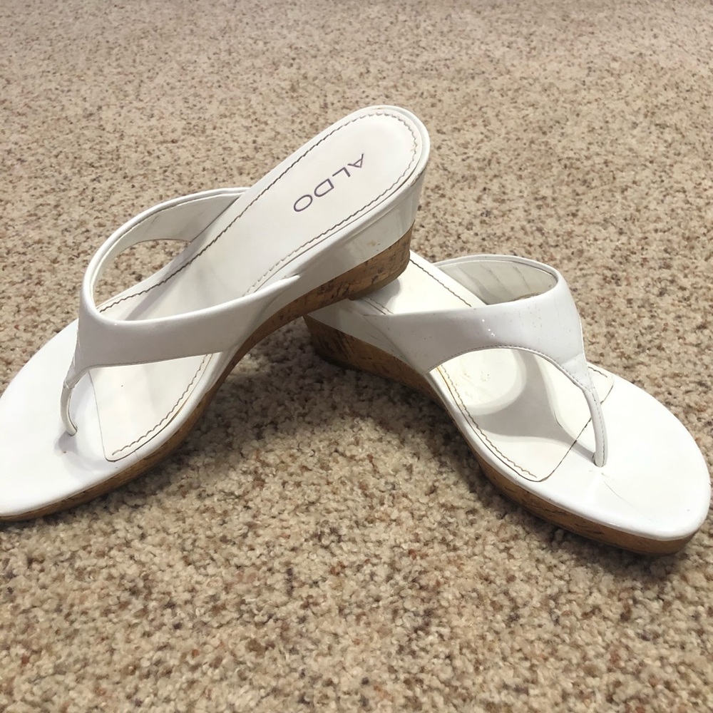 Aldo White Heel Sandles